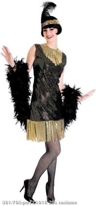 20s Art Deco Flapper Adult Costume - Click Image to Close