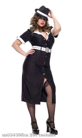 Brass Knuckle Betty Plus Size Adult Costume - Click Image to Close