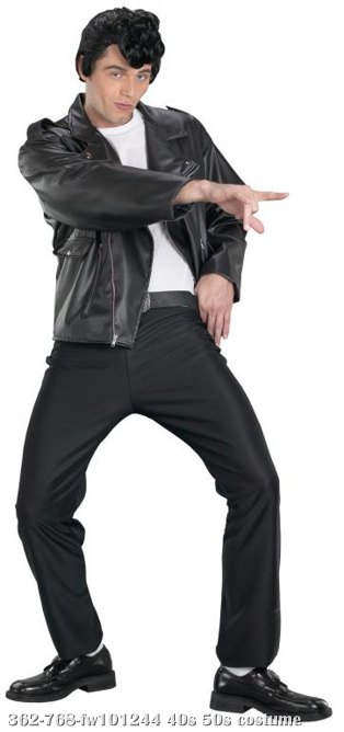 Grease Dannys Deluxe Jacket Adult Costume - Click Image to Close