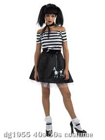 Goth 50's Poodleskirt Costume - Click Image to Close