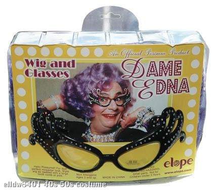 Dame Edna: Wig And Glasses Set - Click Image to Close