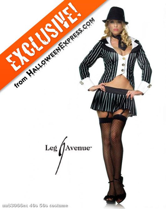 Sexy Gangster Adult Costume - Click Image to Close