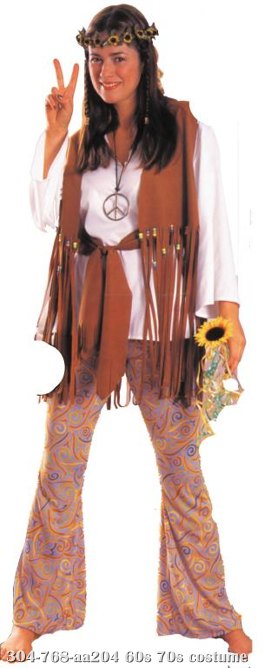 Hippie Love Adult Costume - Click Image to Close