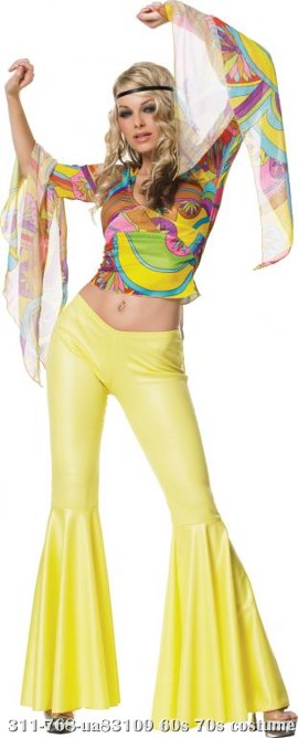 Psychedelic Hippie Babe Sexy Adult Costume