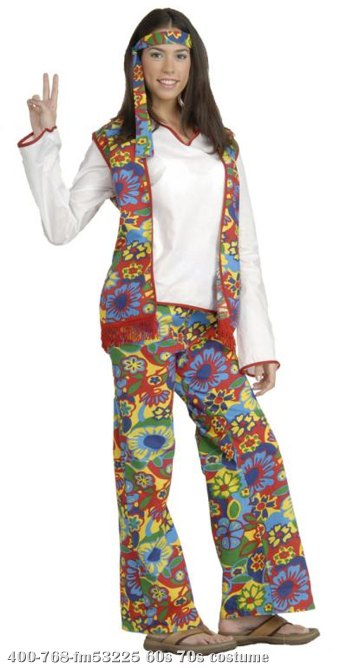 Hippie Dippie Woman Adult Costume - Click Image to Close