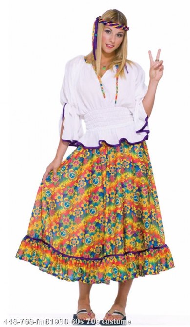 Woodstock Girl Adult Costume - Click Image to Close