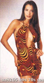 Retro Swirl Dress Adult Sexy Costume - Click Image to Close