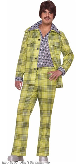 Plaid Leisure Suit Adult Costume - Click Image to Close