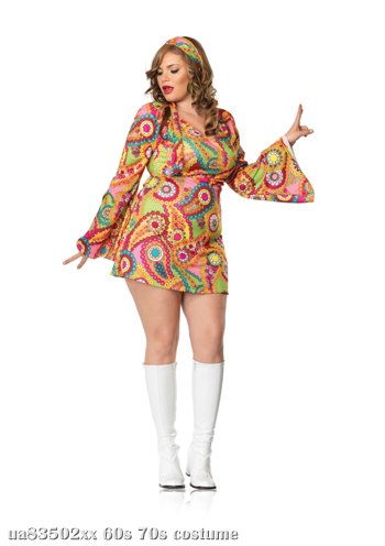 Hippie Plus Size Costume - Click Image to Close