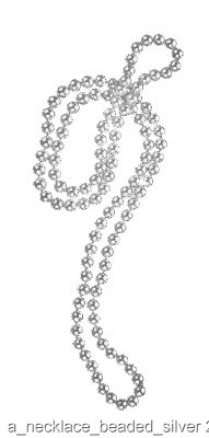 Beaded Silver Necklace - Click Image to Close