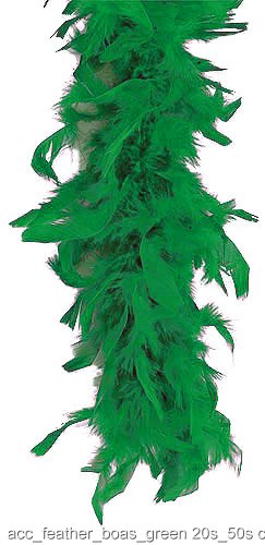 Green 40 Gram Feather Boa - Click Image to Close