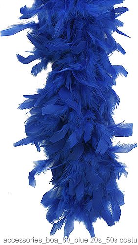 Royal Blue 80 Gram Feather Boa - Click Image to Close