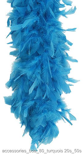 Turquoise 80 Gram Feather Boa - Click Image to Close