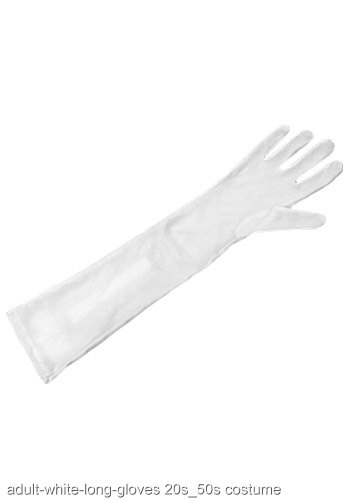 Long White Gloves - Click Image to Close