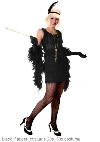 Black Fringe 1920's Flapper Costume