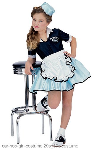 Kids Car Hop Girl Costume - Click Image to Close