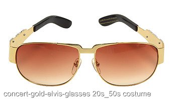 Concert Gold Elvis Glasses