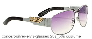 Concert Silver Elvis Glasses - Click Image to Close