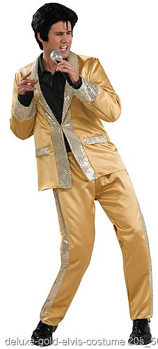 Deluxe Gold Satin Elvis Costume