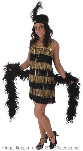 Fringe Gold Flapper Costume