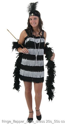 Fringe Style Flapper Dress - Click Image to Close