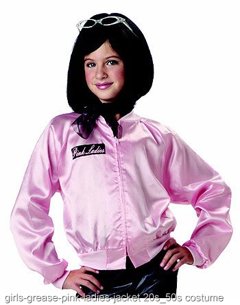 Small Girls Grease Pink Ladies Jacket - Click Image to Close