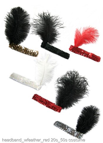 Feather Flapper Headbands - Click Image to Close