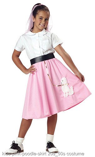 Kids Pink Poodle Skirt - Click Image to Close