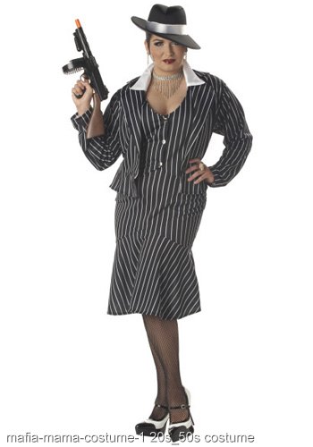 Plus Size Mafia Mama Costume