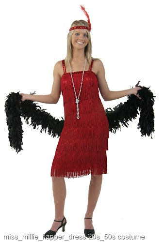 Miss Millie Red Flapper Costume - Click Image to Close