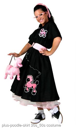 Plus Size Deluxe Poodle Skirt Costume - Click Image to Close