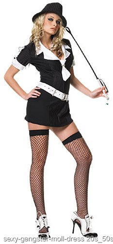 Sexy Gangster Moll Dress - Click Image to Close