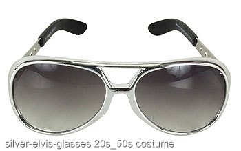 Silver Elvis Glasses