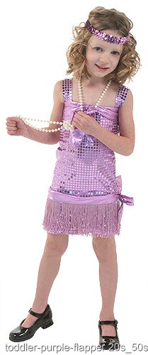 Purple Toddler Flapper Costume - Click Image to Close