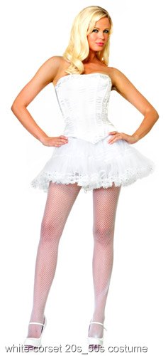 Womens White Corset - Click Image to Close