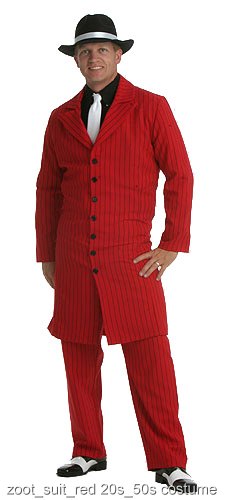 Red Gangster Zoot Suit
