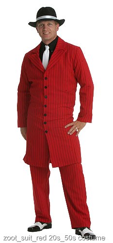 Plus Size Red Gangster Zoot Suit - Click Image to Close