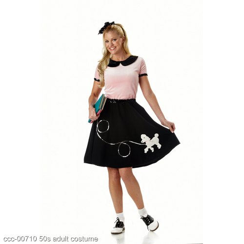 Poodle Skirt 1950'S Grease Car Hop Girls Fancy Dress Halloween Party Costume