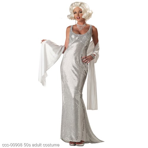 Platinum Marilyn Monroe Adult Costume - Click Image to Close