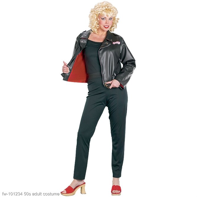 Adult Deluxe Grease Sandy Leather Jacket - Click Image to Close