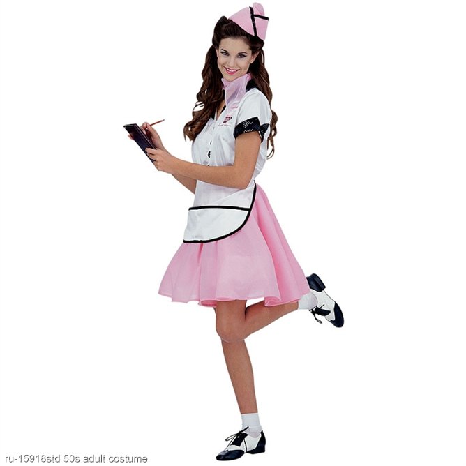 Soda Pop 50s Girl Adult Costume - Click Image to Close