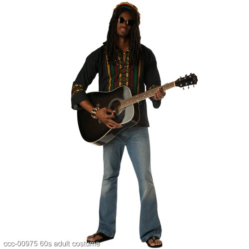 Reggae Man Rasta Adult Costume - Click Image to Close