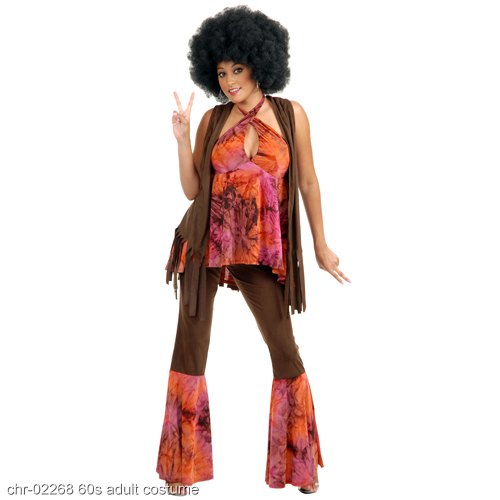 San Francisco Hippie Girl Adult Costume - Click Image to Close