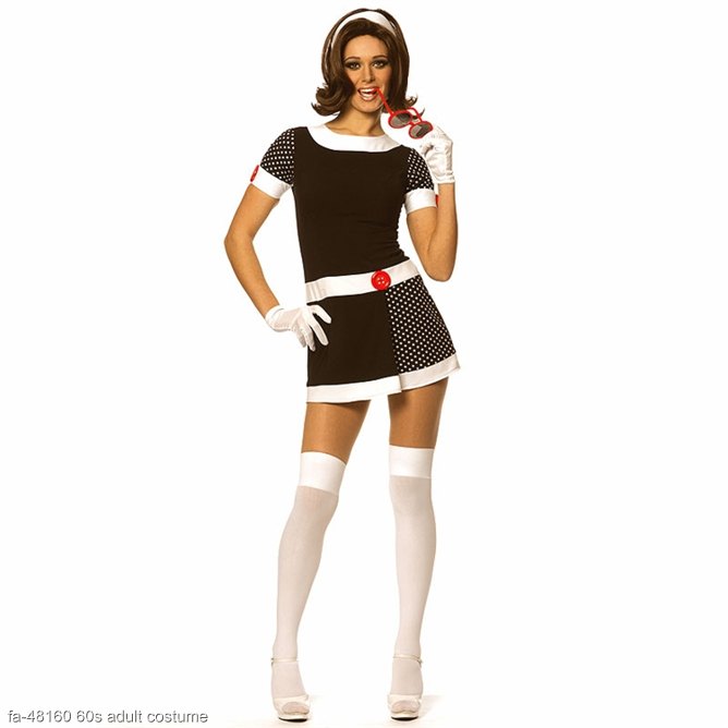 Mod Chick Adult Costume - Click Image to Close