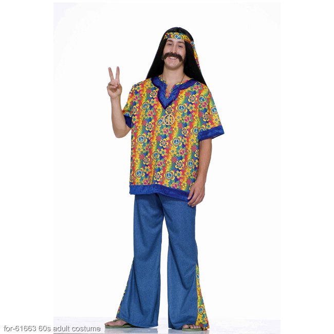 Far Out Hippie Man Adult Costume - Click Image to Close