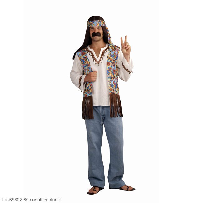 Men's Groovy Hippie Costume Kit