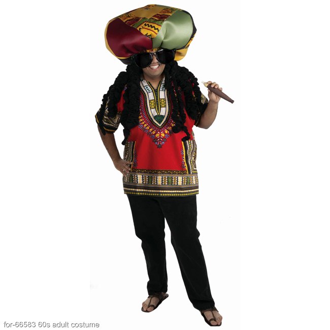 Rasta Ridiculous Funny Adult Costume - Click Image to Close