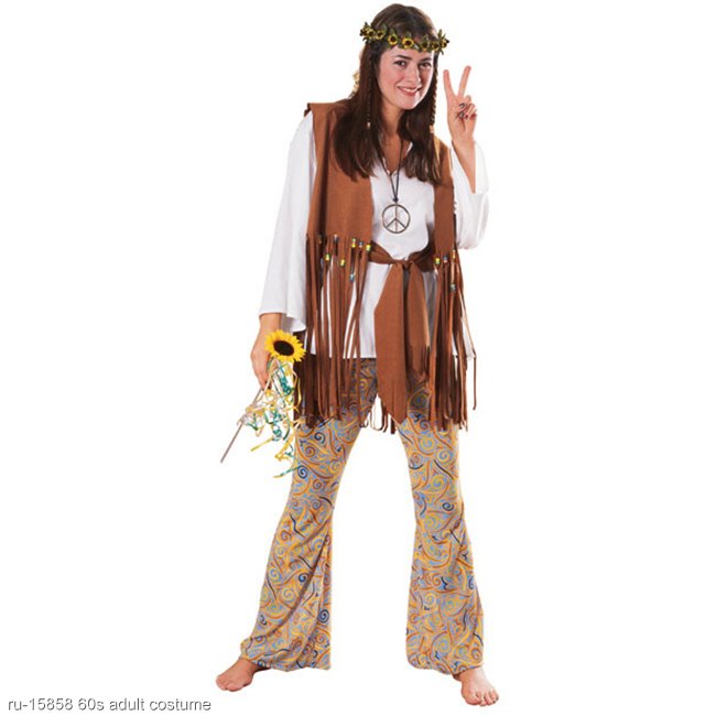 Hippie Love Child Adult Costume - Click Image to Close