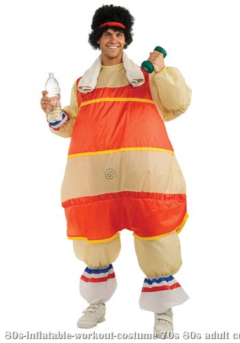 Inflatable 80s Workout Costume - Click Image to Close