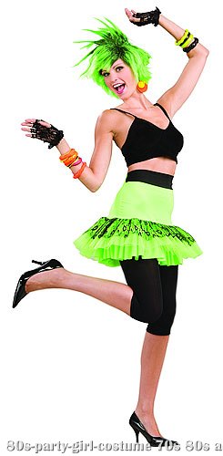 Green 80s Pop Star Skirt